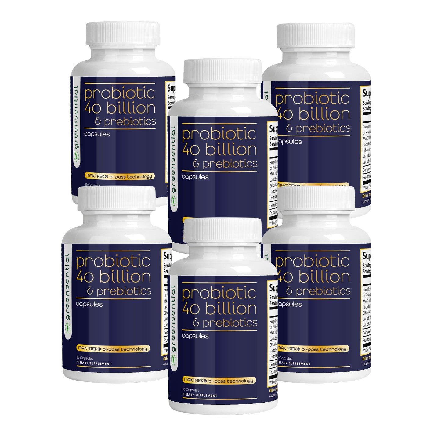 Probiotic 40 Billion with Prebiotics - Powered by Maktrek® Technology