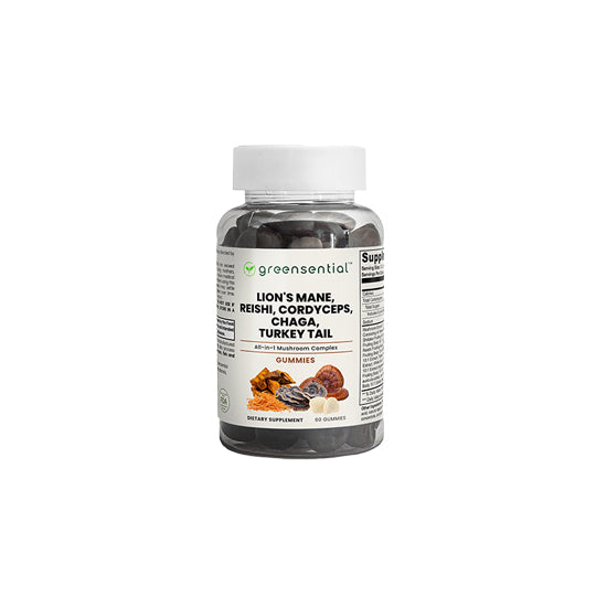 10-in-1 Mushroom Complex Gummies: Lion's Mane, Reishi, Cordyceps, Chaga, Turkey Tail & More - 2,500mg 10:1 Extract