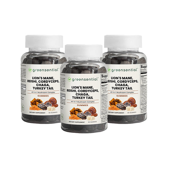 10-in-1 Mushroom Complex Gummies: Lion's Mane, Reishi, Cordyceps, Chaga, Turkey Tail & More - 2,500mg 10:1 Extract