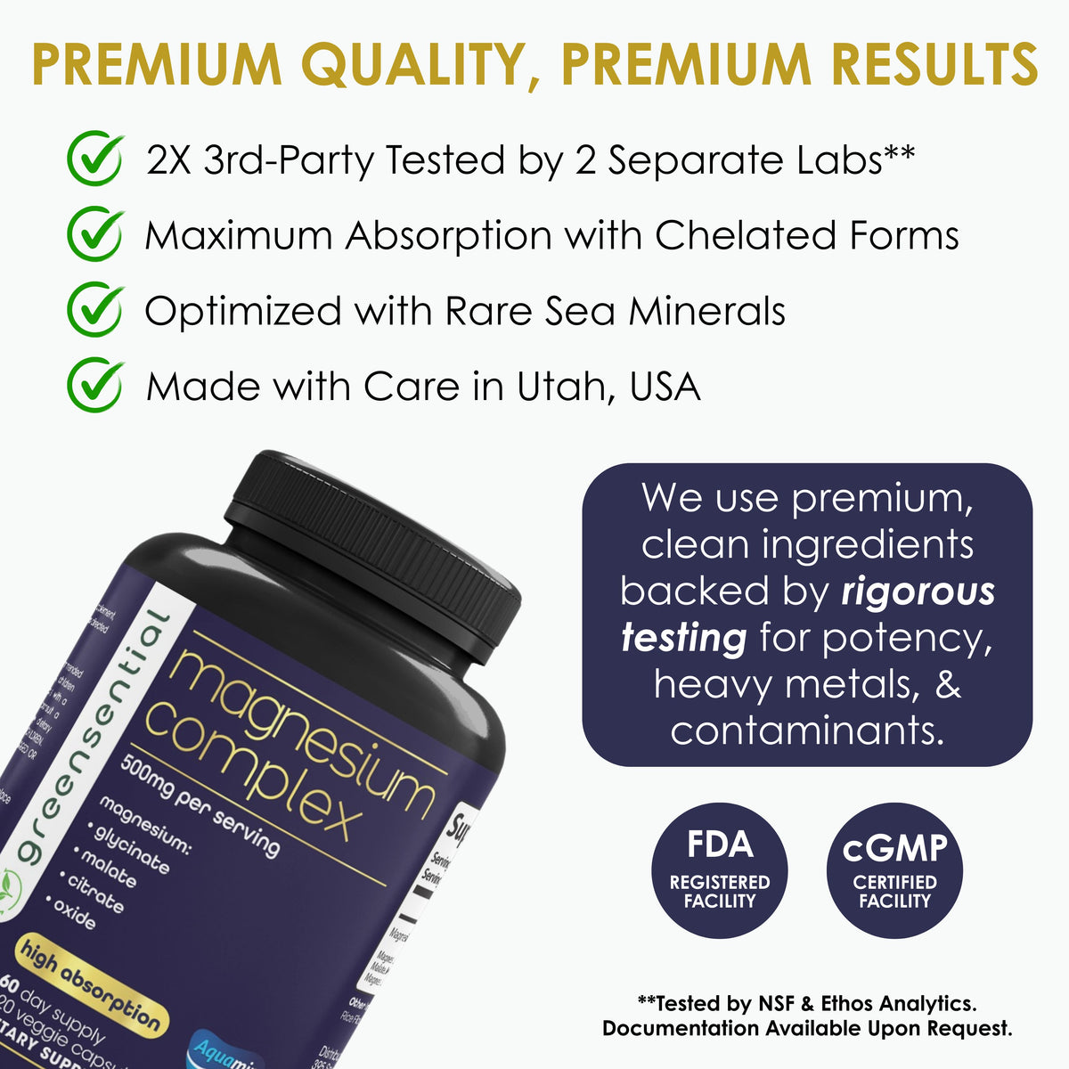 Magnesium Complex 500mg, 120 Capsules