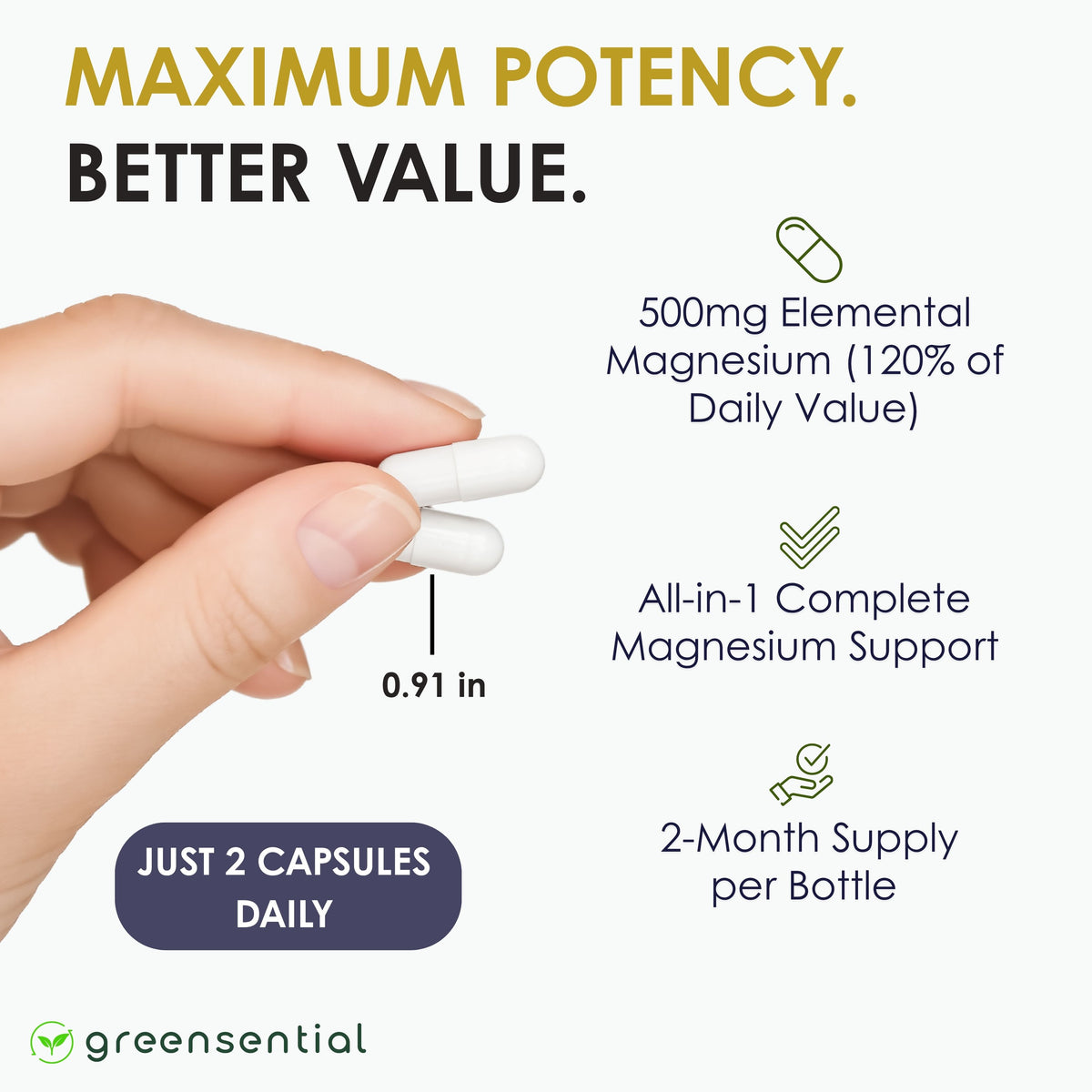 Magnesium Complex 500mg, 120 Capsules